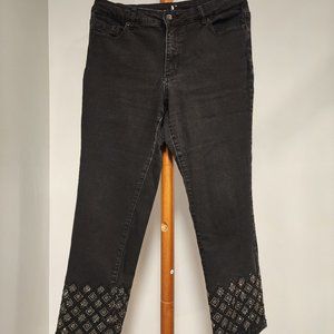 Melanie Lyne - Black Embellished Jeans